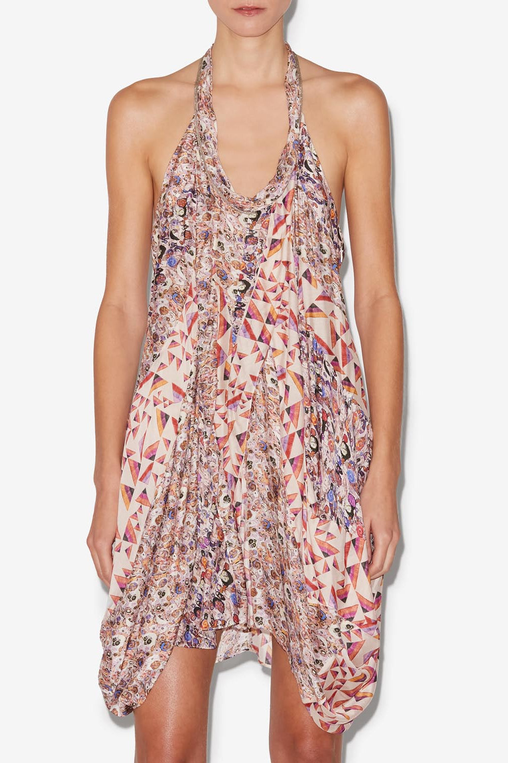 Lisandre 프린트 미니 드레스 - 에크루 - Woman - 5