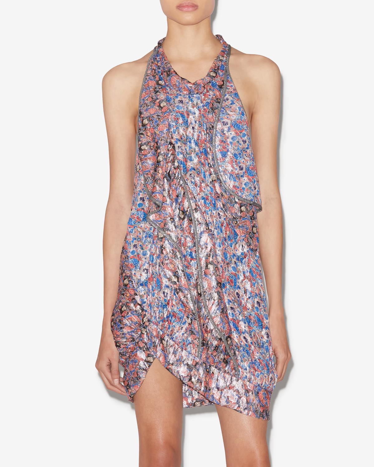 Rosmari short flowing sleeveless dress - Blue - Woman - 3