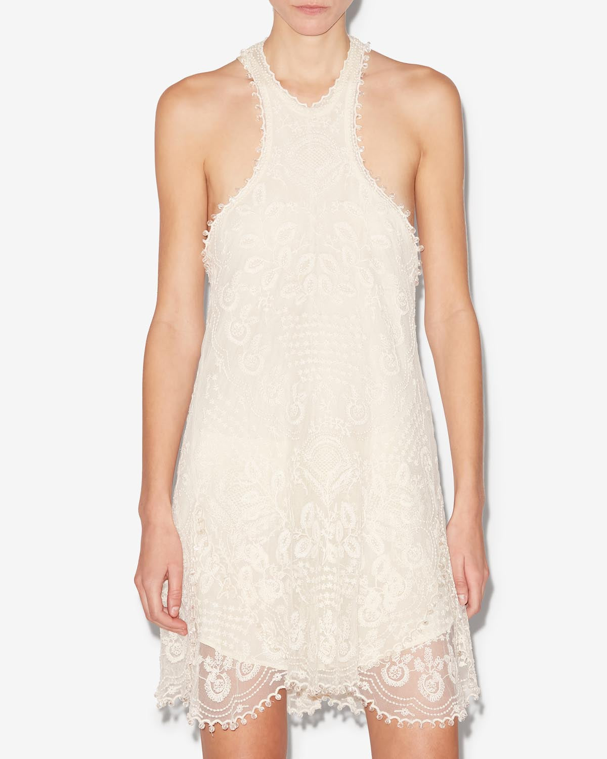 Abito in pizzo valdia - Ecru - Woman - 3