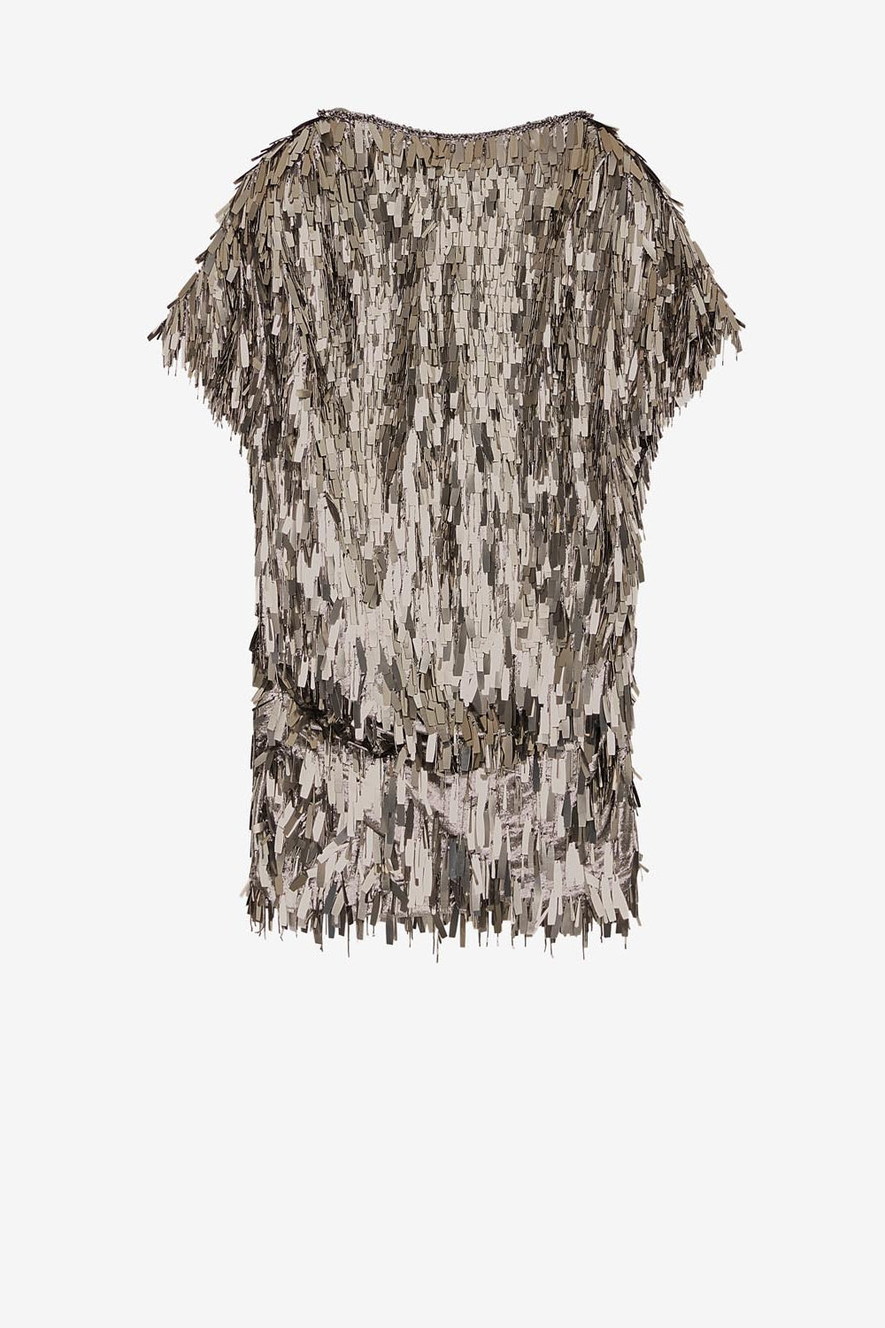 Abito corto con paillettes carla - Argento - Woman - 1