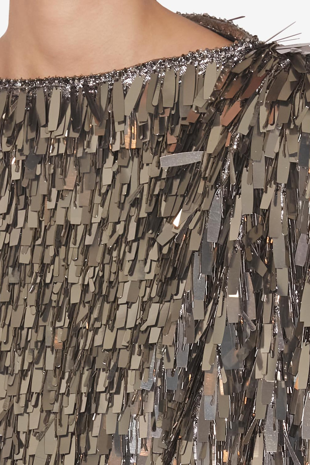 Abito corto con paillettes carla - Argento - Woman - 4