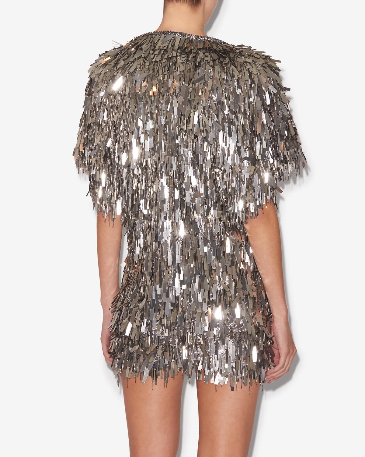 Abito corto con paillettes carla - Argento - Woman - 4
