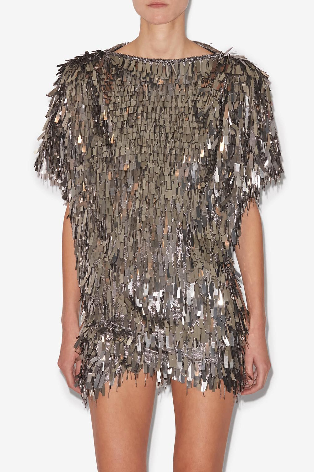Abito corto con paillettes carla - Argento - Woman - 5