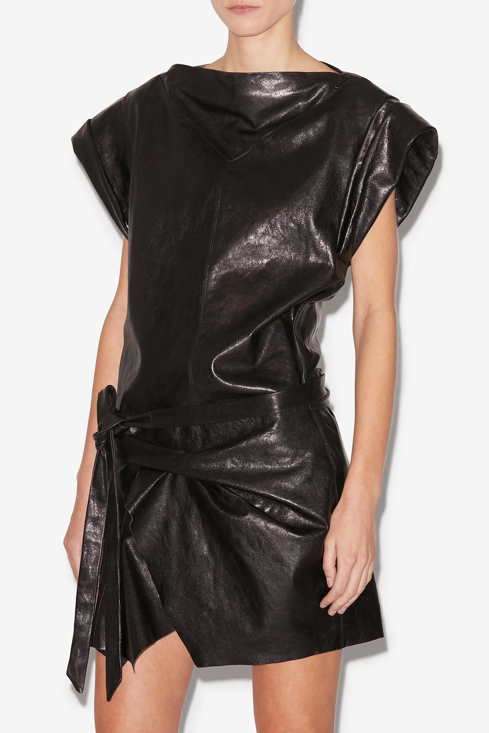 Abito corto asimmetrico bernadette - Nero - Woman - 4