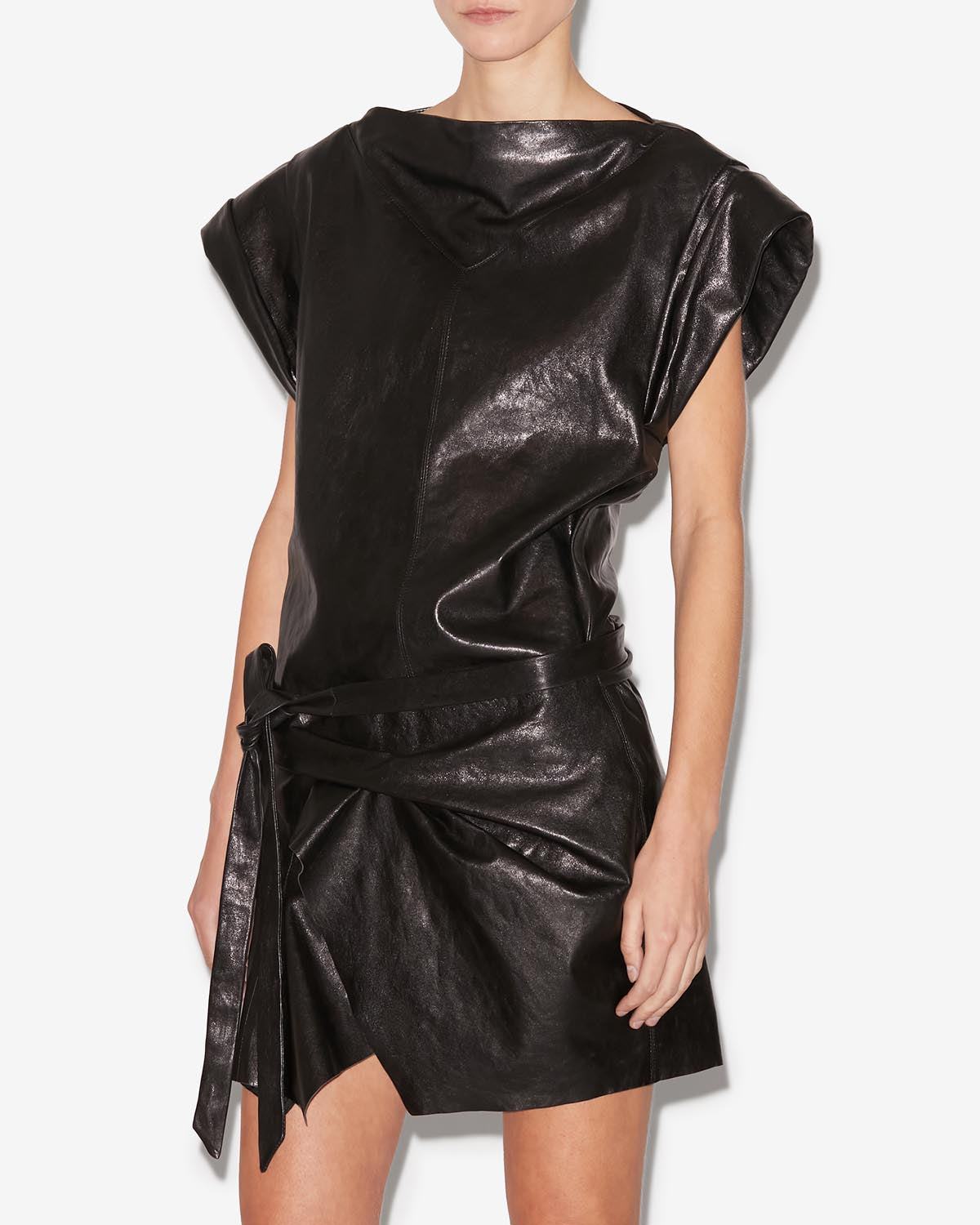 Abito corto asimmetrico bernadette - Nero - Woman - 3