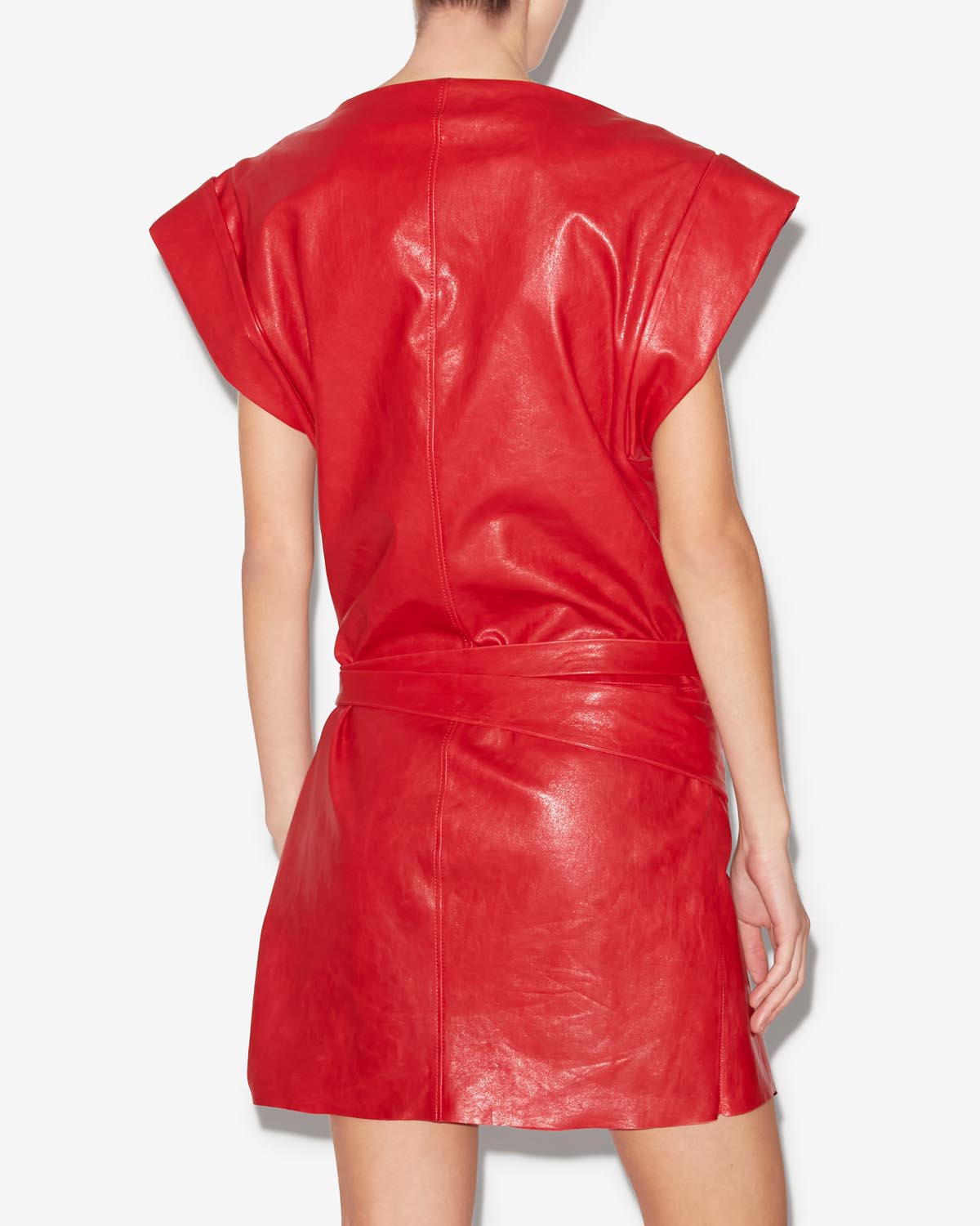 Abito corto asimmetrico bernadette - Scarlet red - Woman - 5