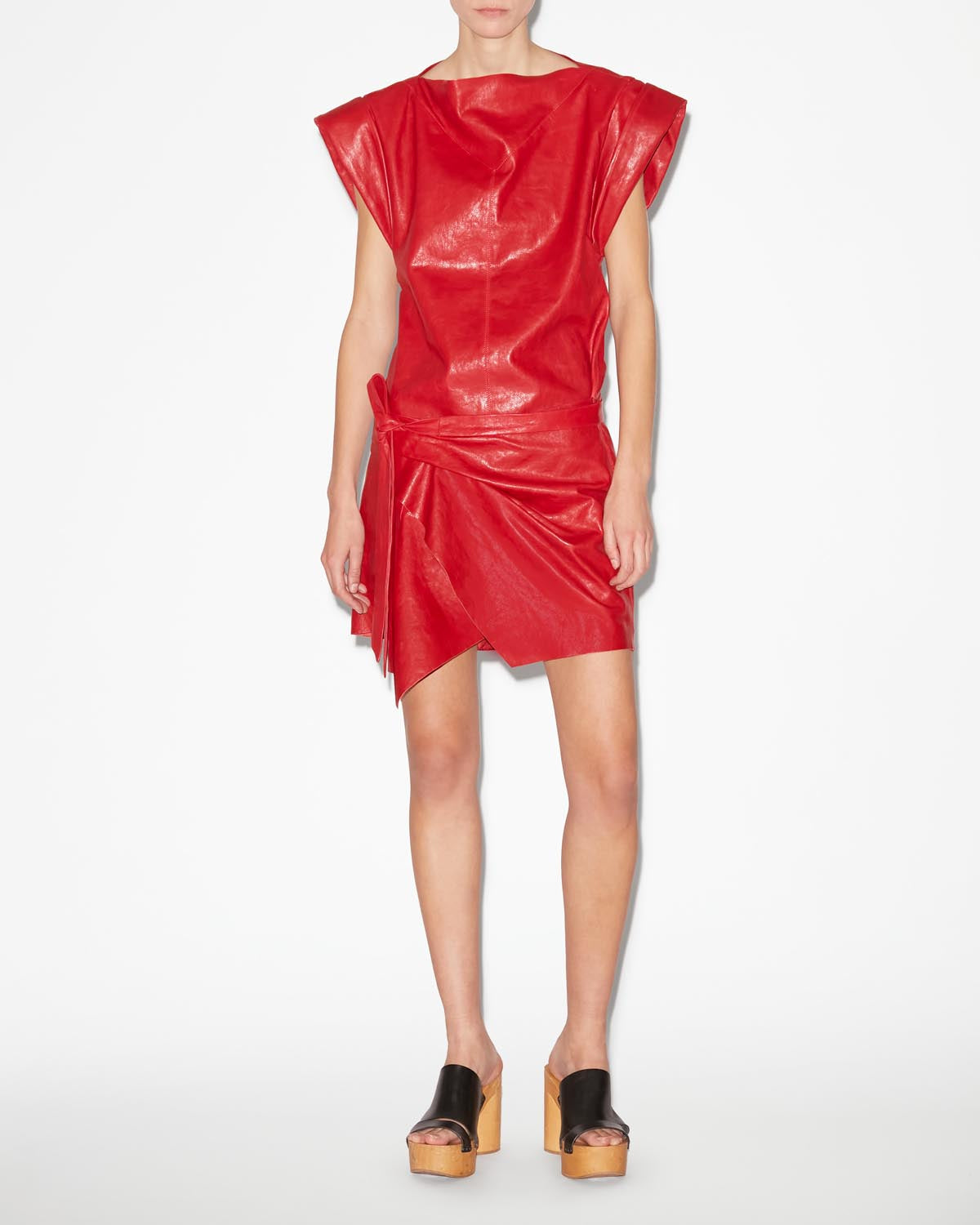 Abito corto asimmetrico bernadette - Scarlet red - Woman - 1