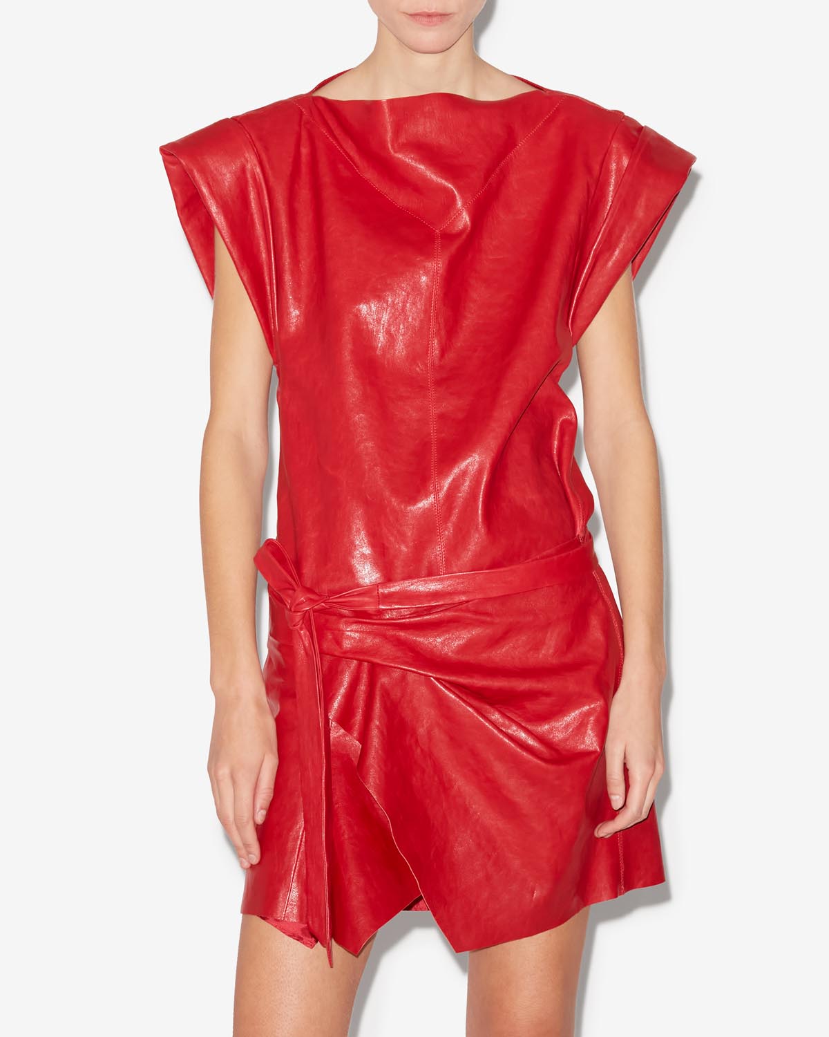 Abito corto asimmetrico bernadette - Scarlet red - Woman - 3