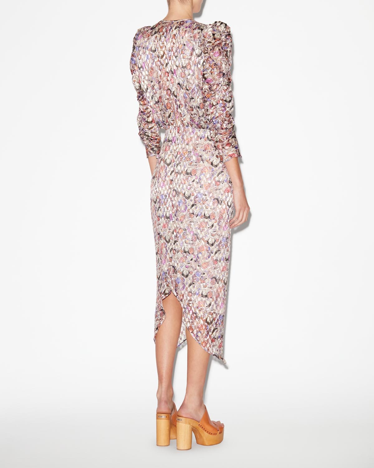 Abito midi in velluto nemil - Ecru - Woman - 4