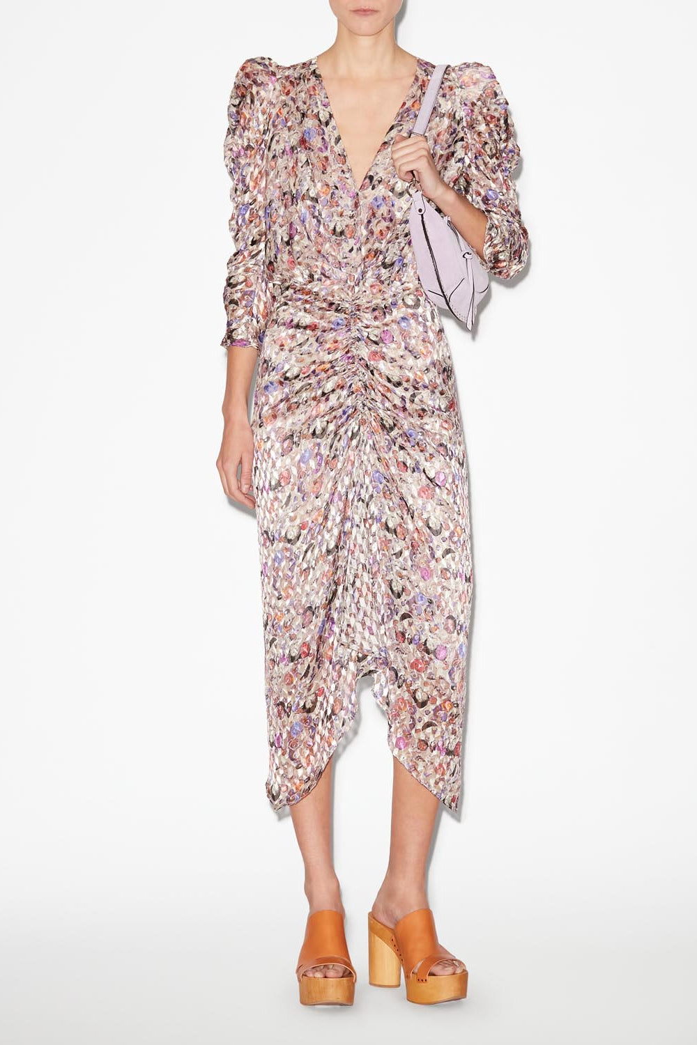 Abito midi in velluto nemil - Ecru - Woman - 2