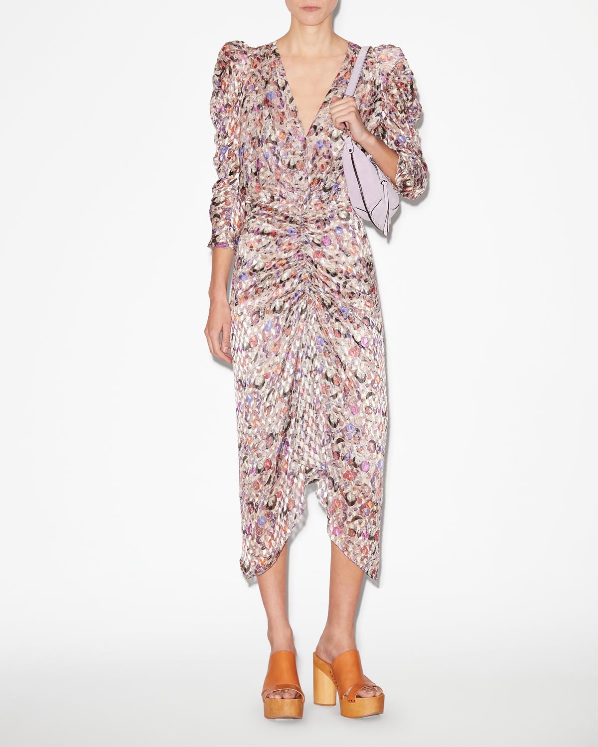 Abito midi in velluto nemil - Ecru - Woman - 1