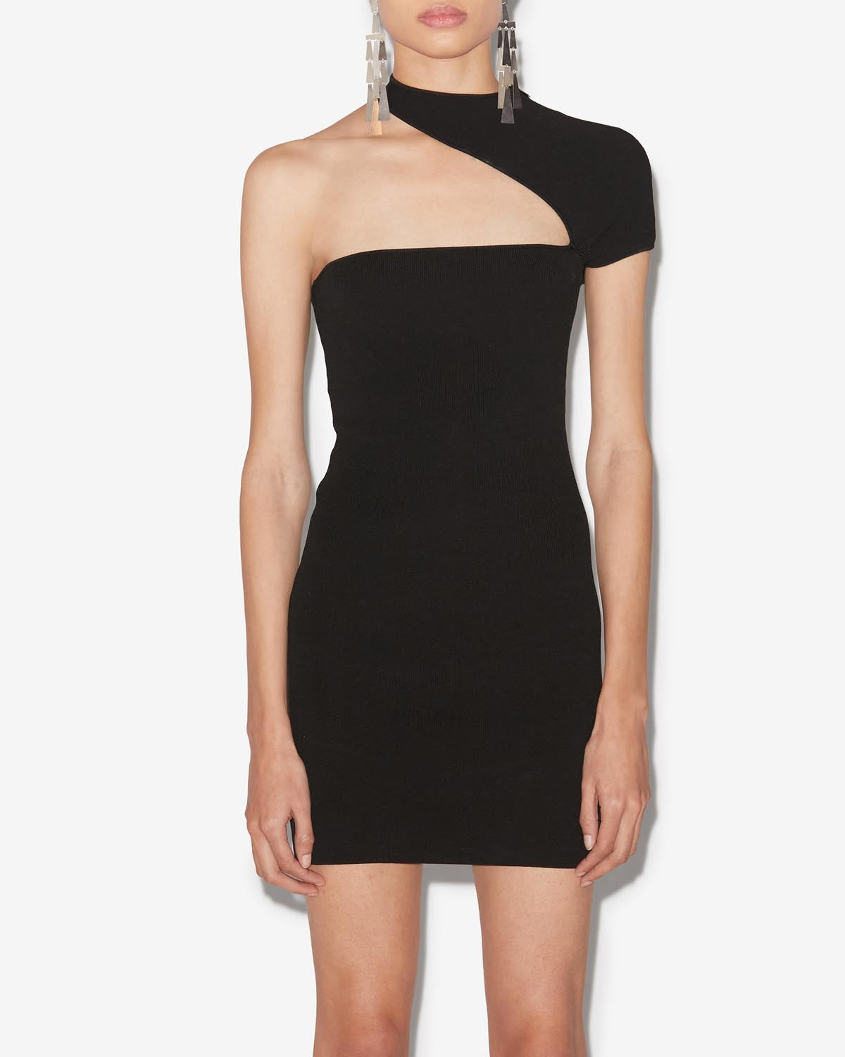Orka short jersey dress - Black - Woman - 3