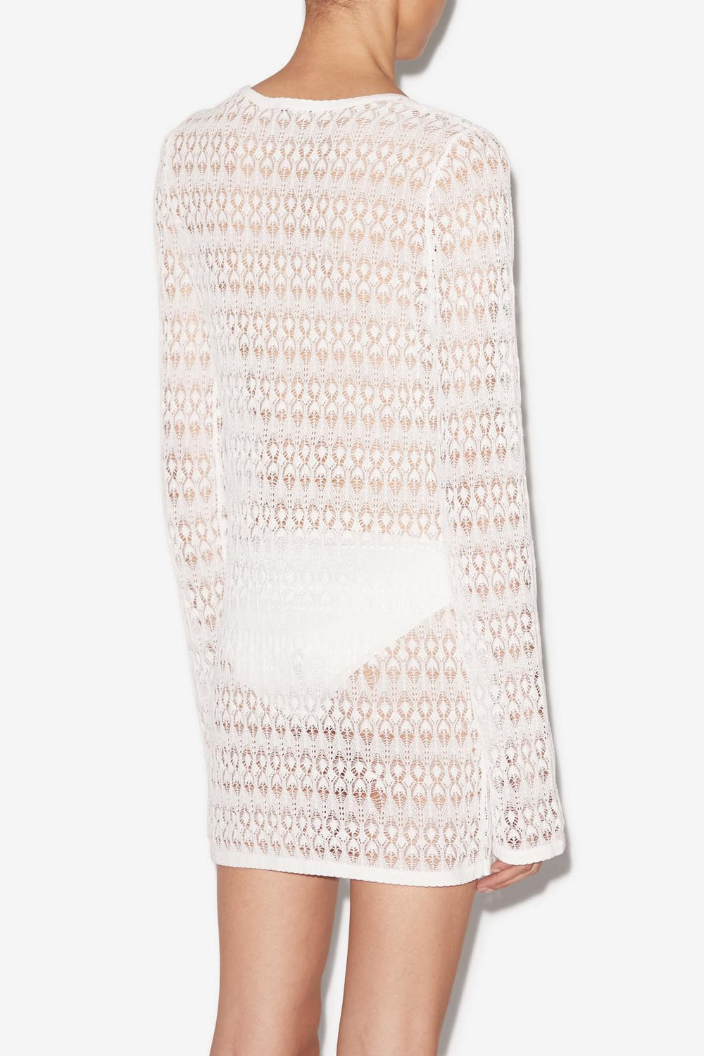 Vestido punto calado parma - Blanco - Woman - 5