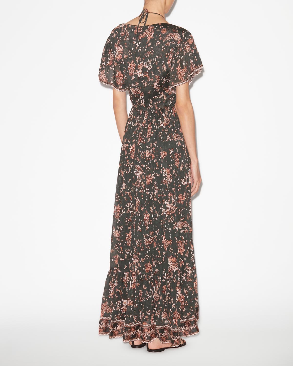 Langes kleid agathe mit print - Schwarz - Woman - 4