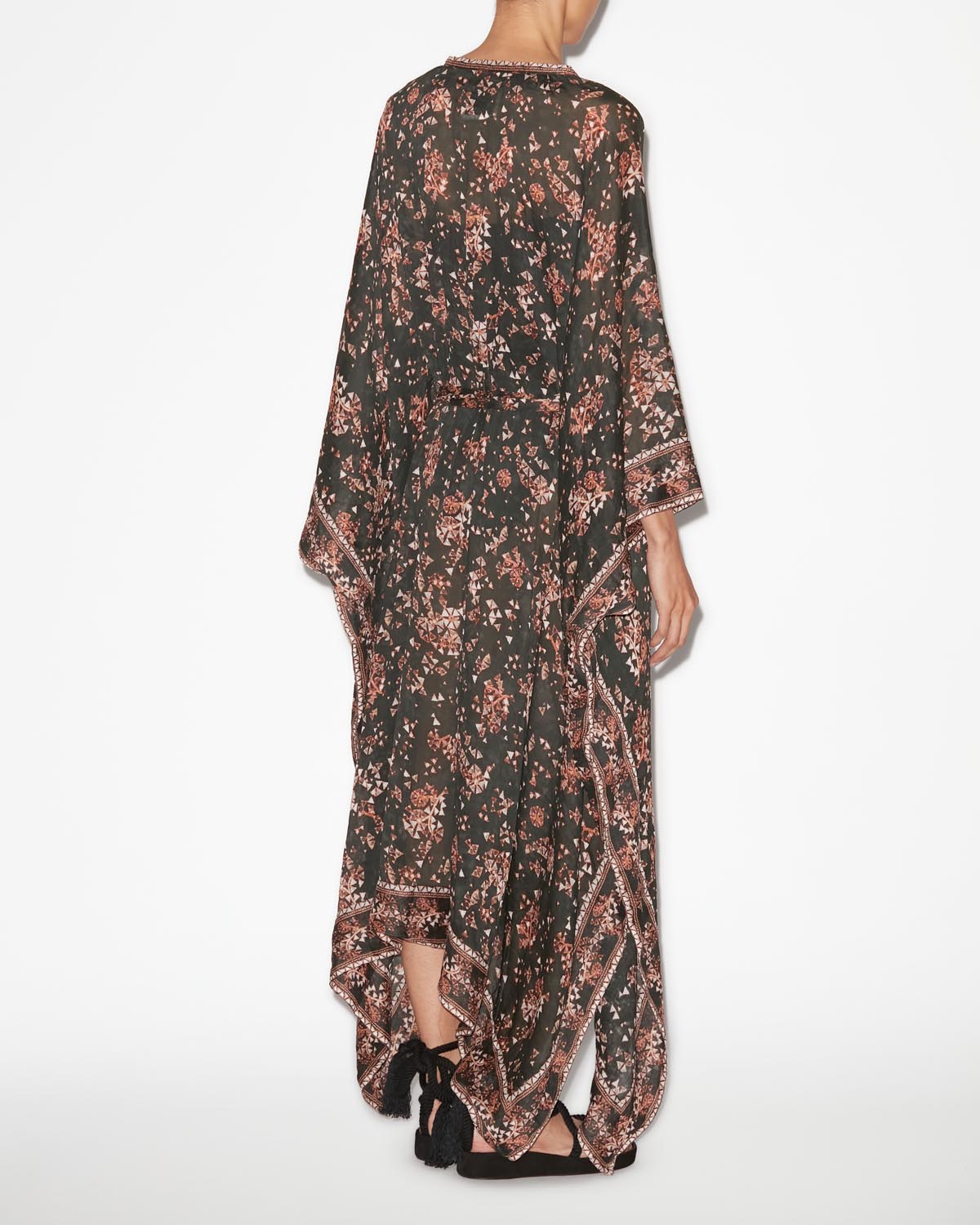 Amira 프린트 맥시 드레스 - 검은색 - Woman - 4