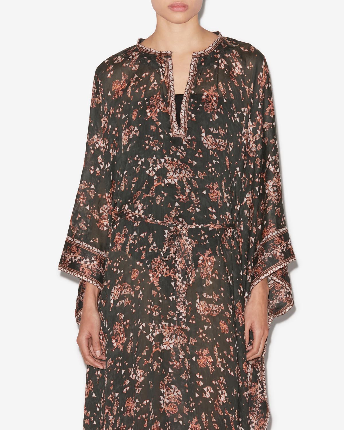 Amira 프린트 맥시 드레스 - 검은색 - Woman - 3