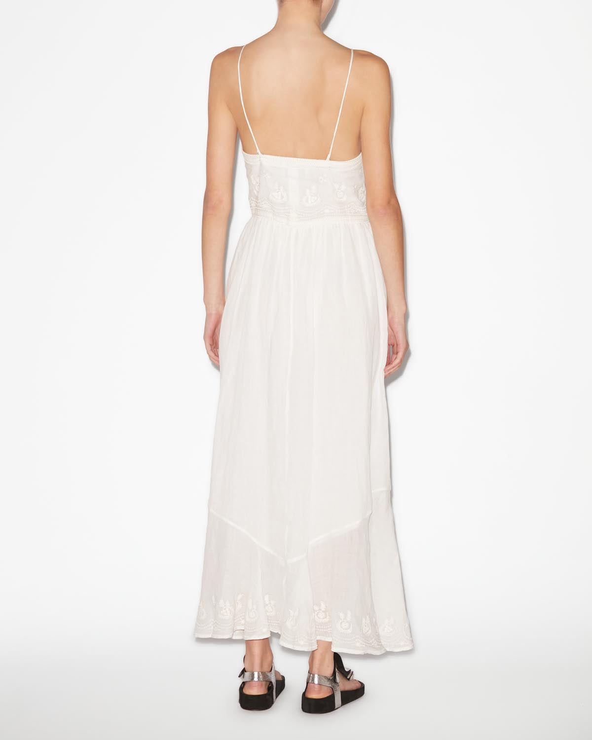 Robe longue brodée erika - Blanc - Woman - 4