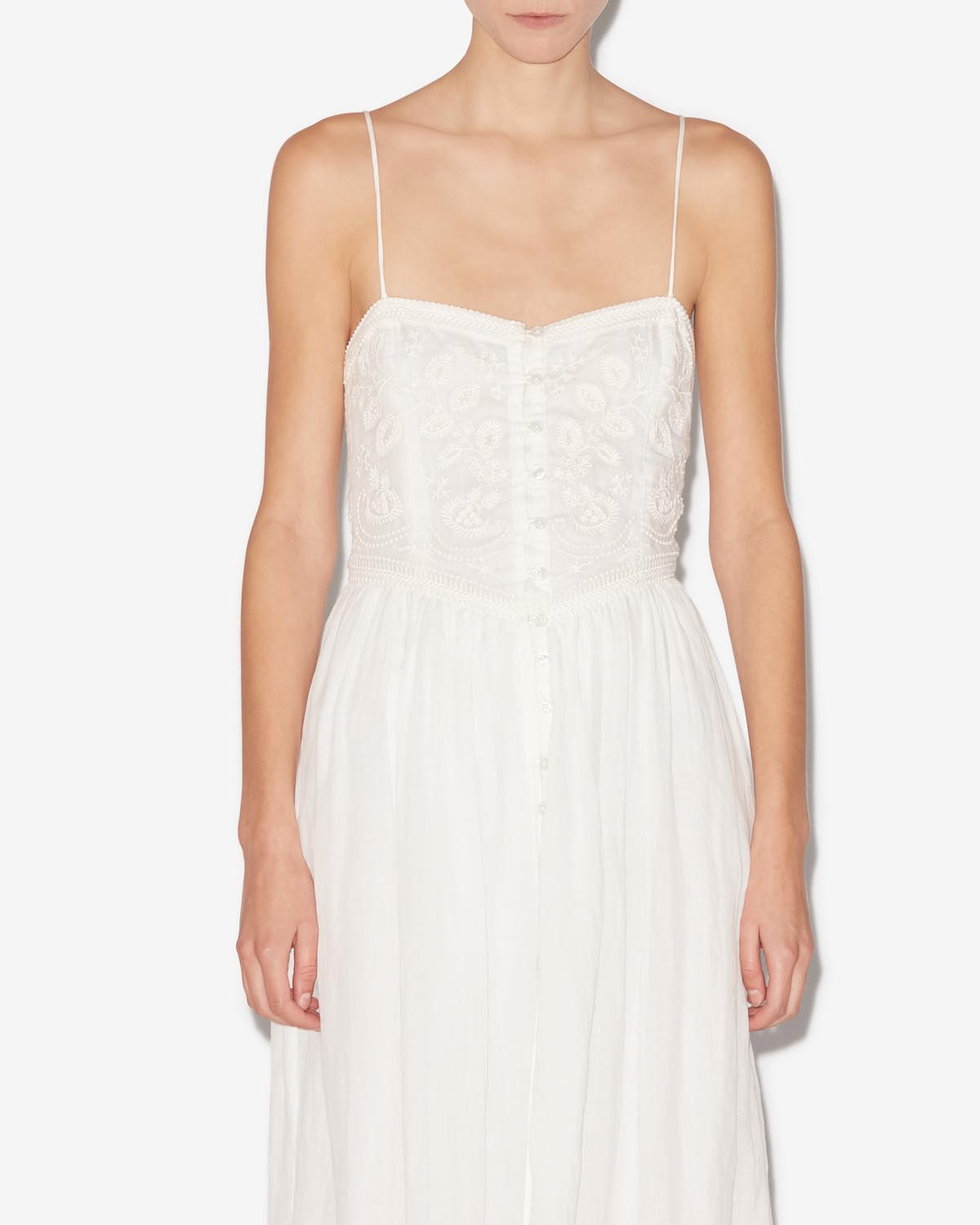 Robe longue brodée erika - Blanc - Woman - 3