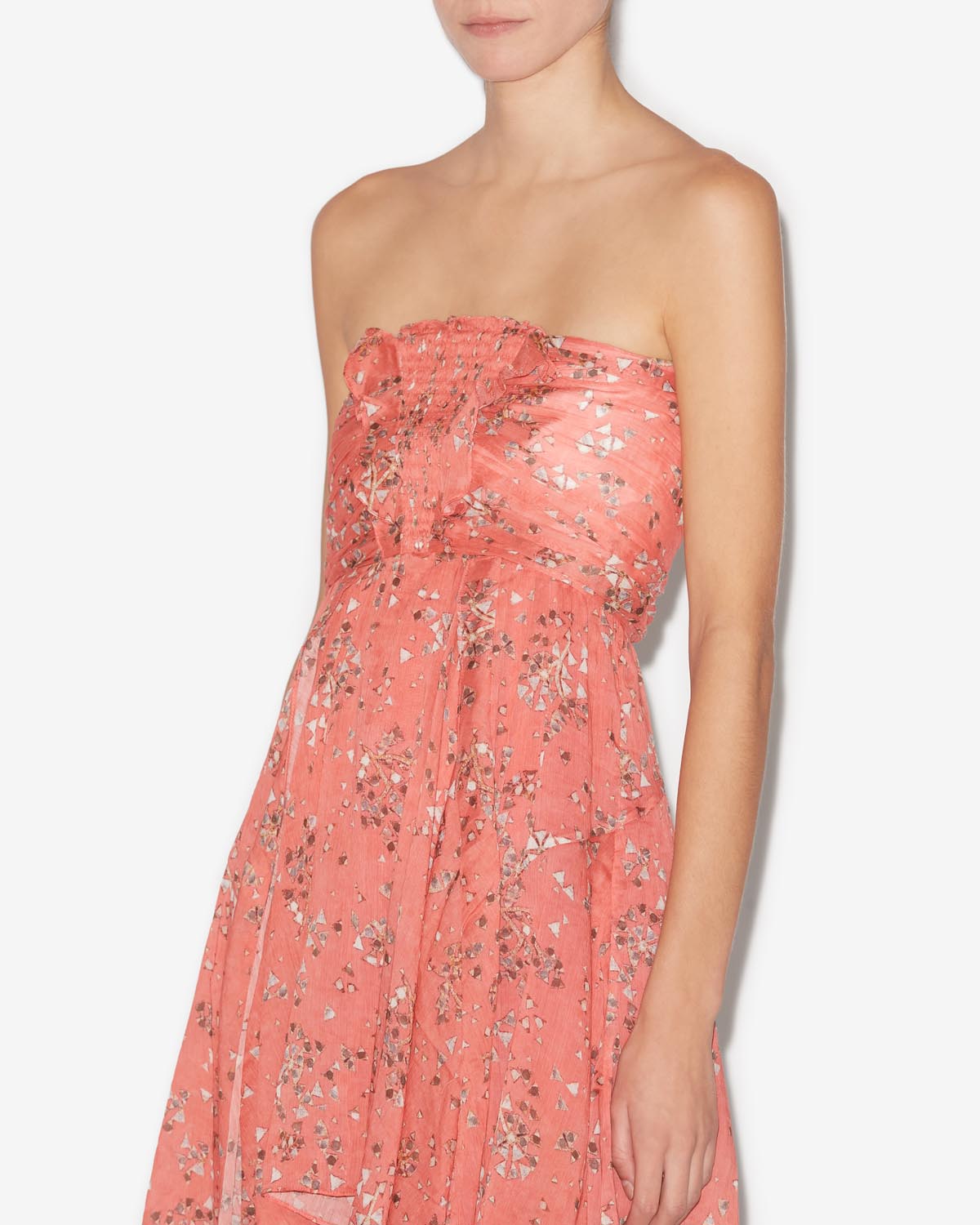 Robe bustier courte imprimée amanda - Rosé - Woman - 2