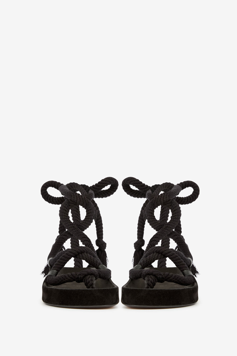 Sandali in corda erol - Nero - Woman - 4