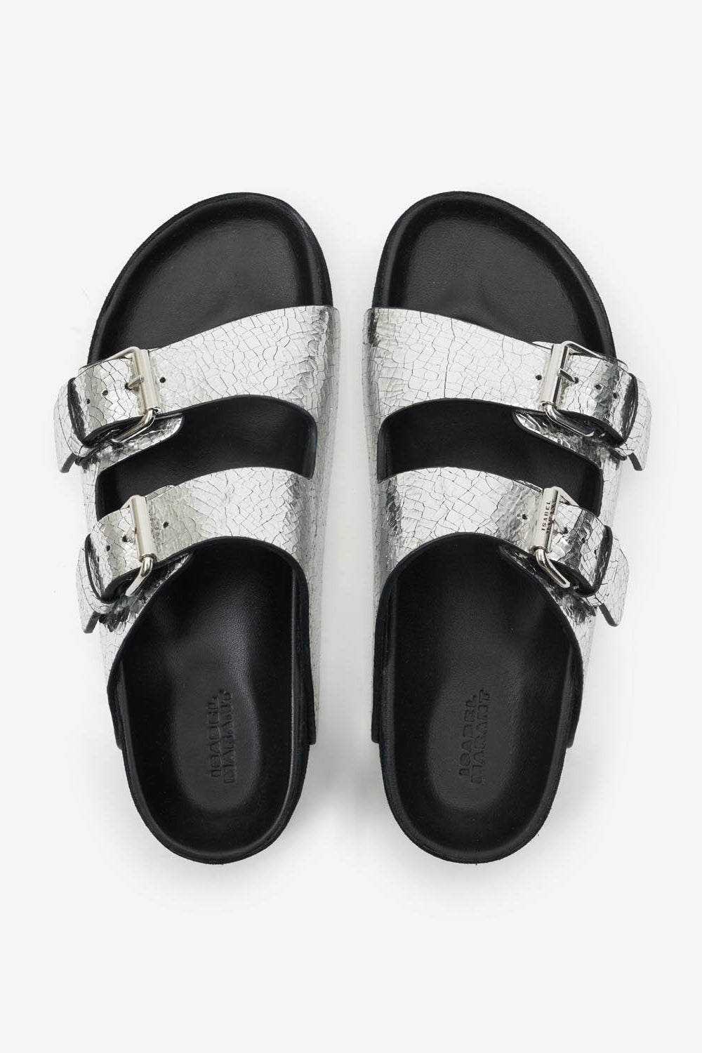 Lennyo 가죽 소재의 오픈 샌들 - 은 - Woman - 4