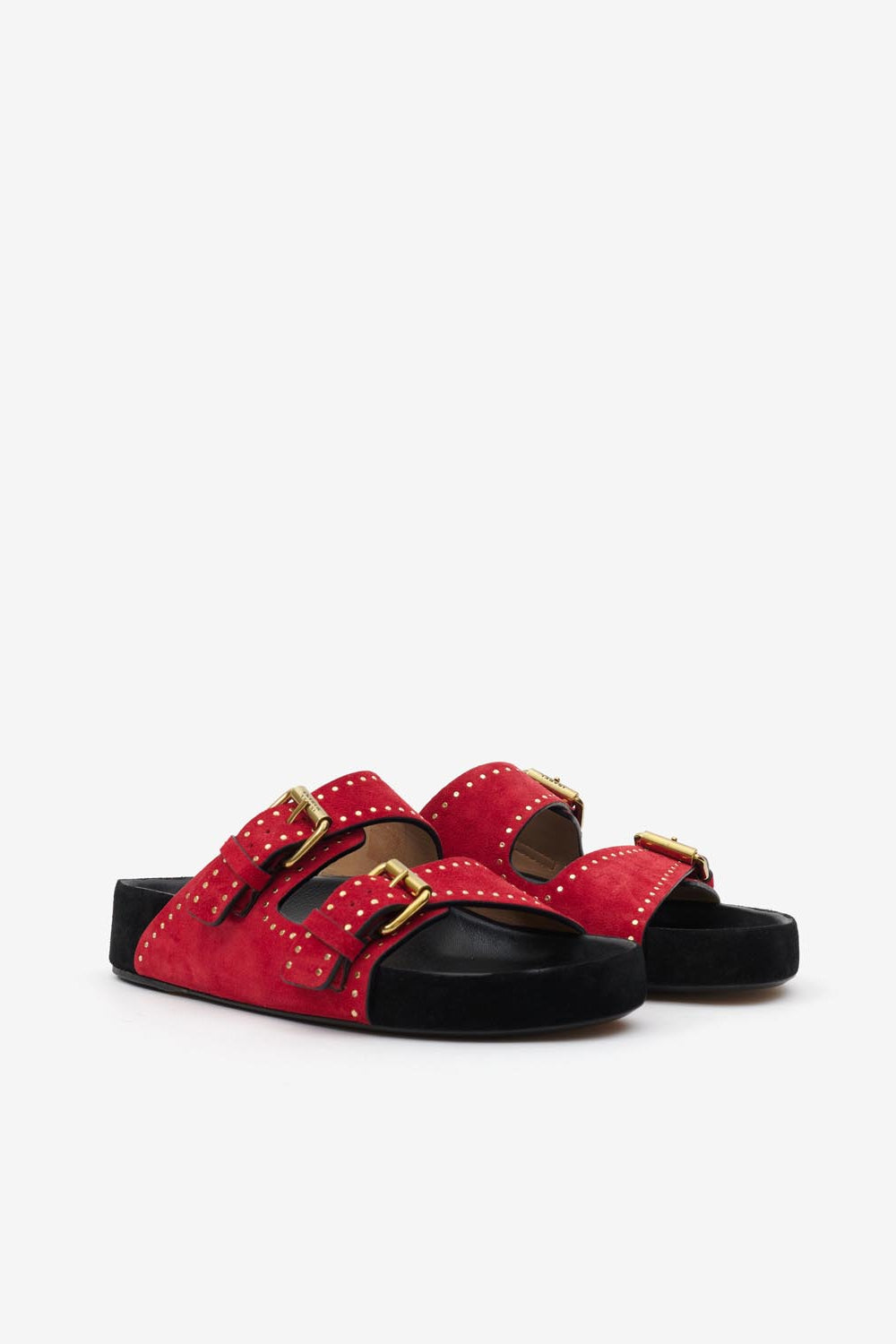 Lennyo 가죽 소재의 오픈 샌들 - Scarlet red - Woman - 3