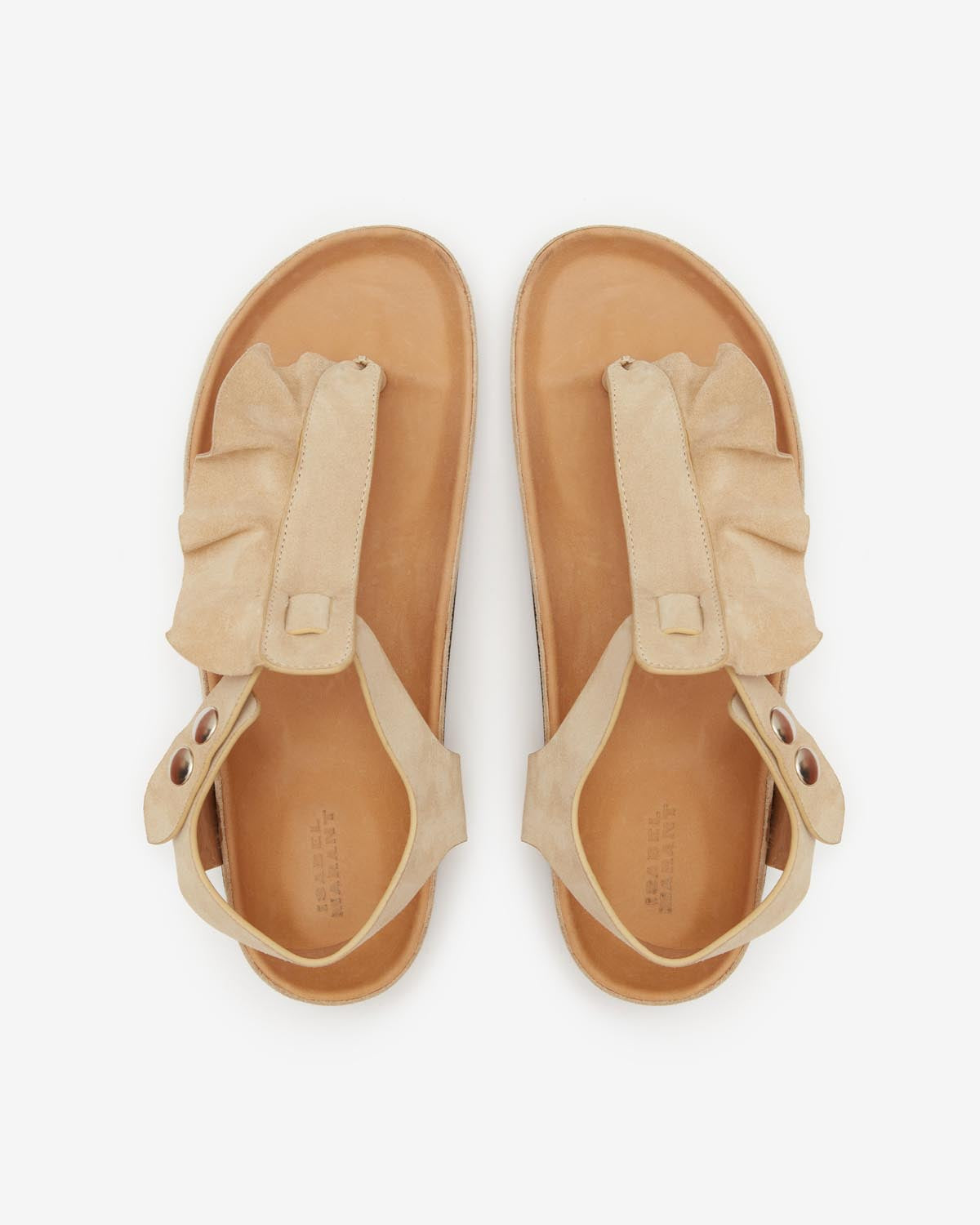 Sandales plates en cuir isela - Toffee - Woman - 3