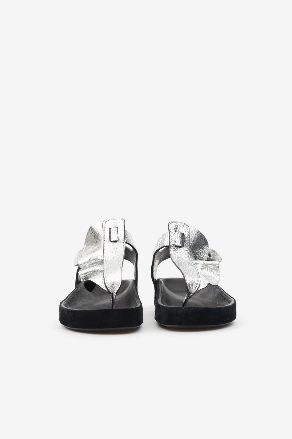 Sandali flat in pelle isela - Argento - Woman - 4