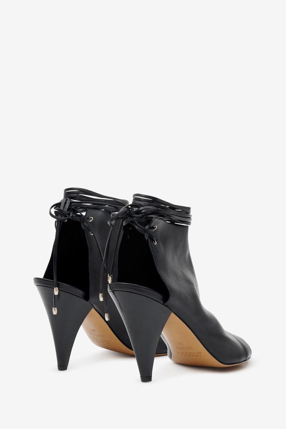 Sandalia de tacón en piel dulsy - Negro - Woman - 2