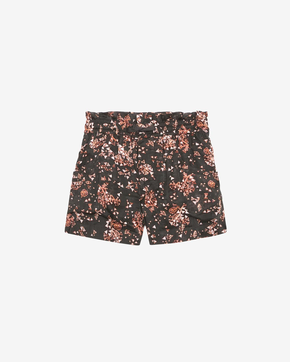 Ceyane flowing printed cotton shorts - Black - Woman - 9