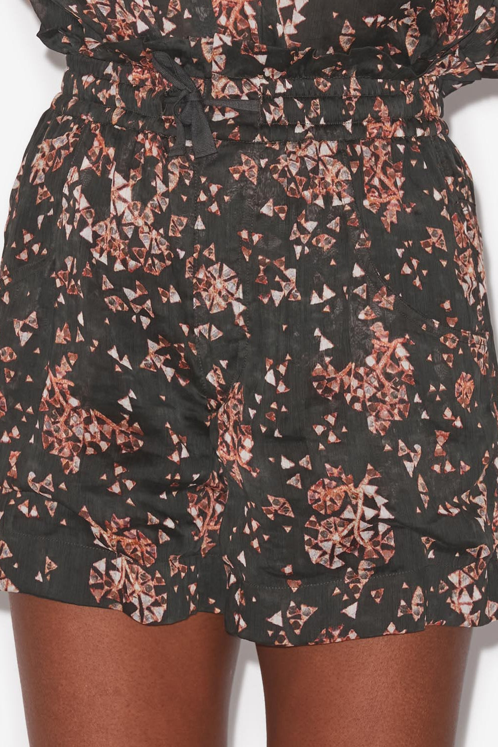 Short fluide en coton imprimé ceyane - Noir - Woman - 5