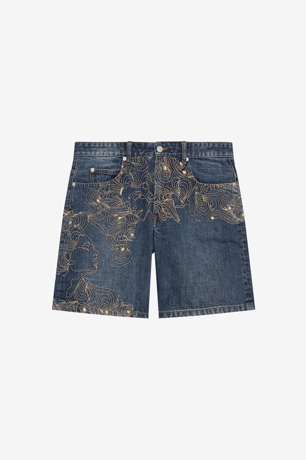 Short brodé en denim jerryl - Bleu - Man - 1