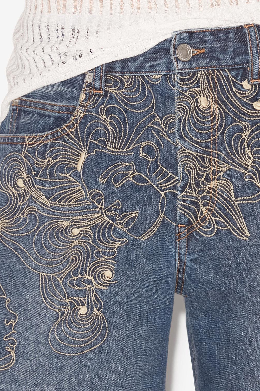 Short brodé en denim jerryl - Bleu - Man - 4