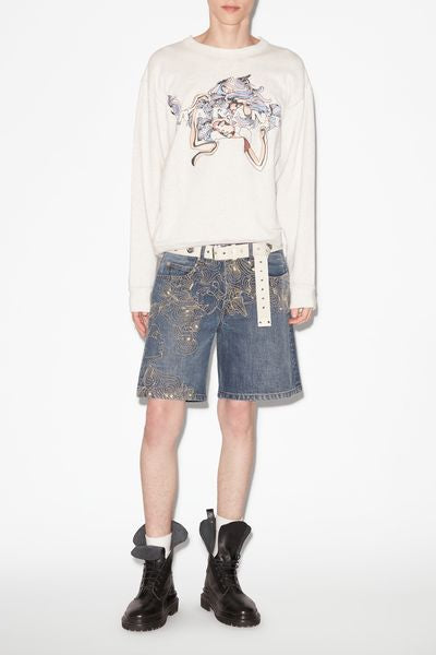 Sweatshirt en jersey à logo brodé mikoy - Écru - Man - 2