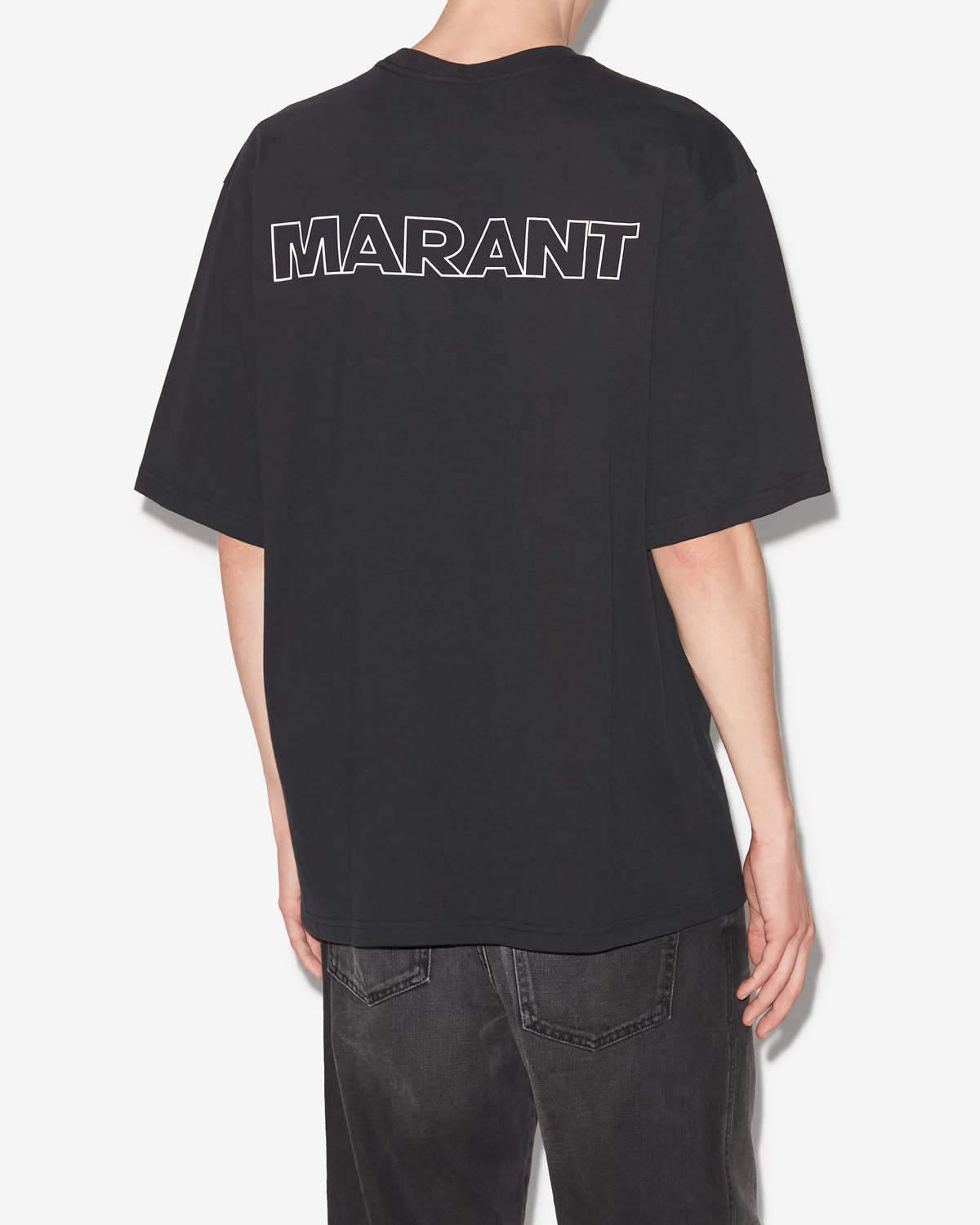 T-shirt in jersey con logo guizy - Black-white - Man - 4