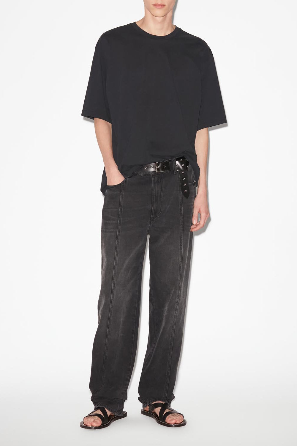 Guizy 저지 소재의 로고 티셔츠 - Black-white - Man - 2