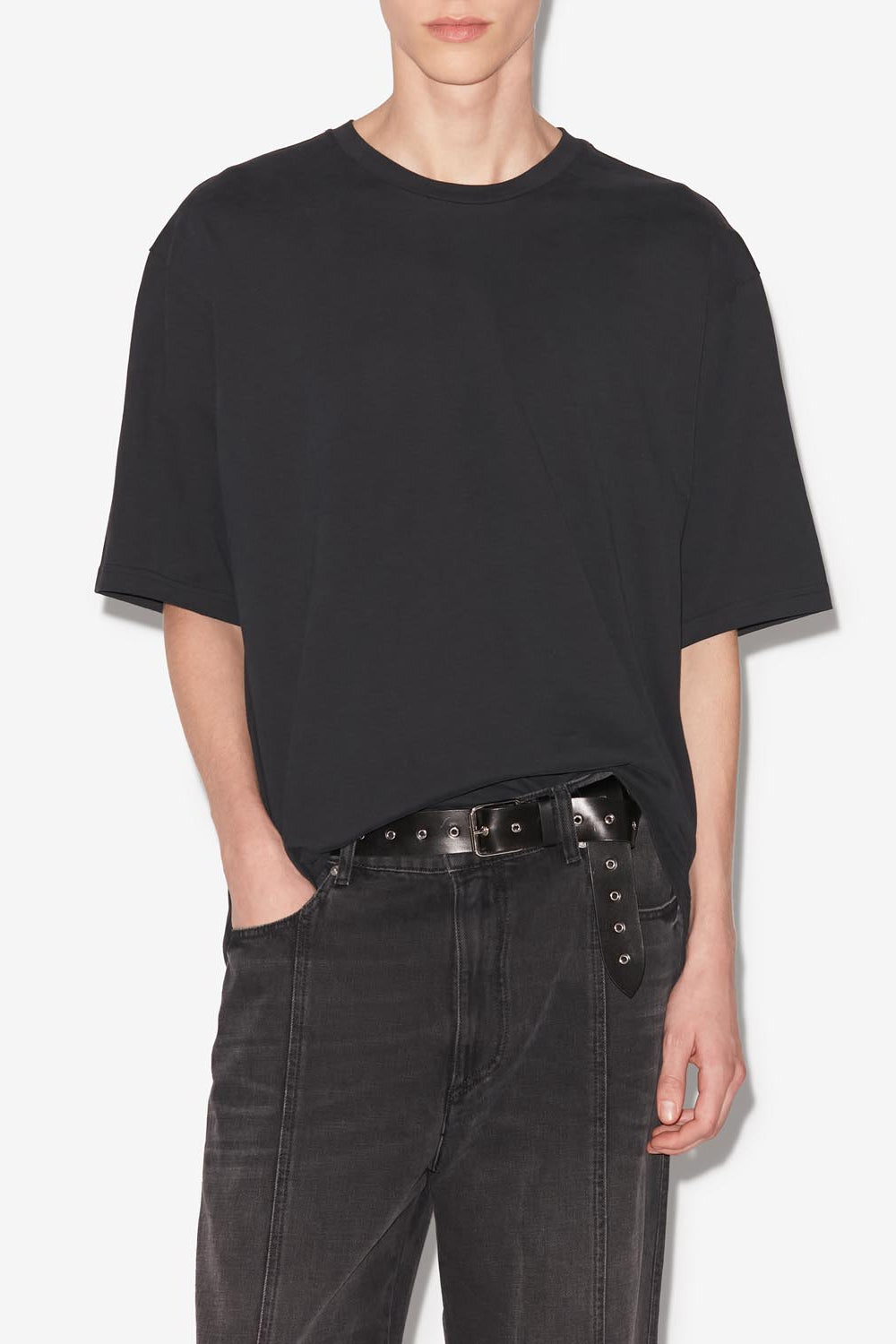 Guizy 저지 소재의 로고 티셔츠 - Black-white - Man - 4