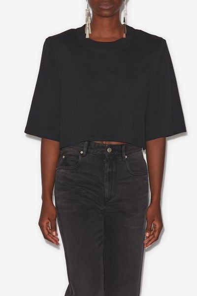 Kurzes t-shirt zaely aus baumwolle - Schwarz - Woman - 7