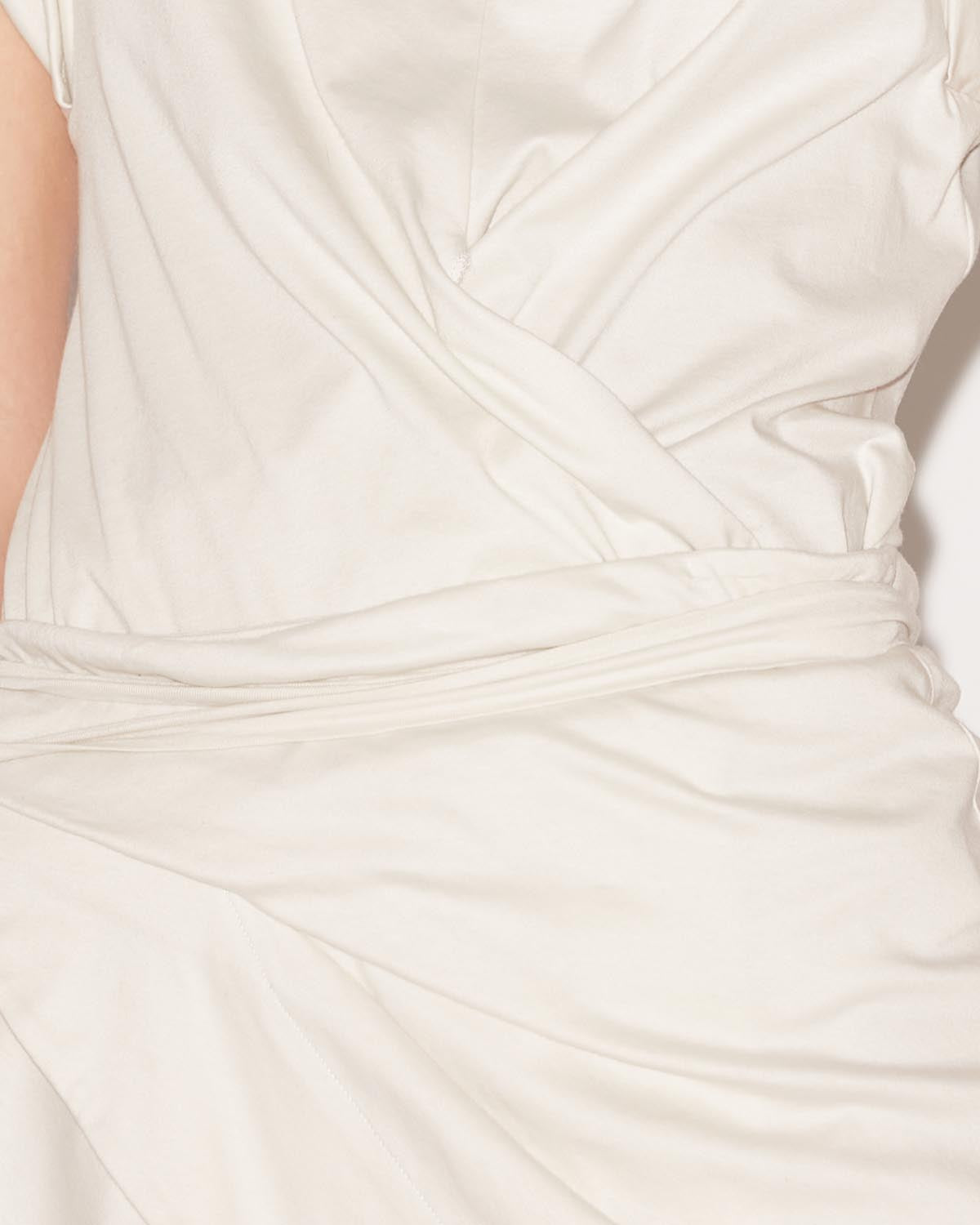 Camiseta drapeada de algodón maisan - Beige - Woman - 2