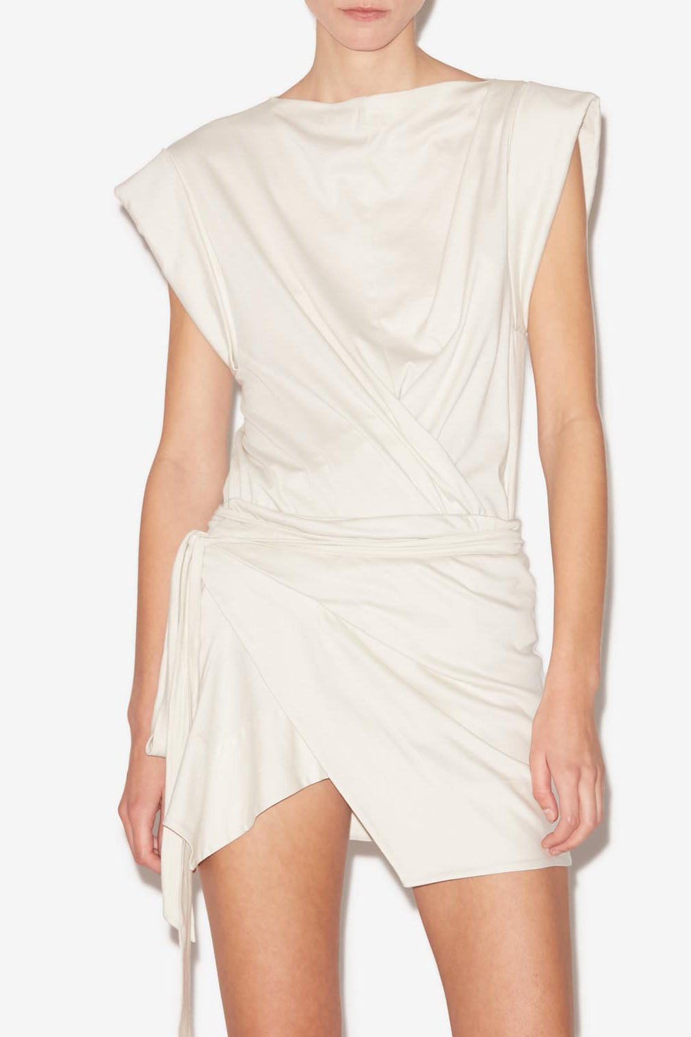 Camiseta drapeada de algodón maisan - Beige - Woman - 4