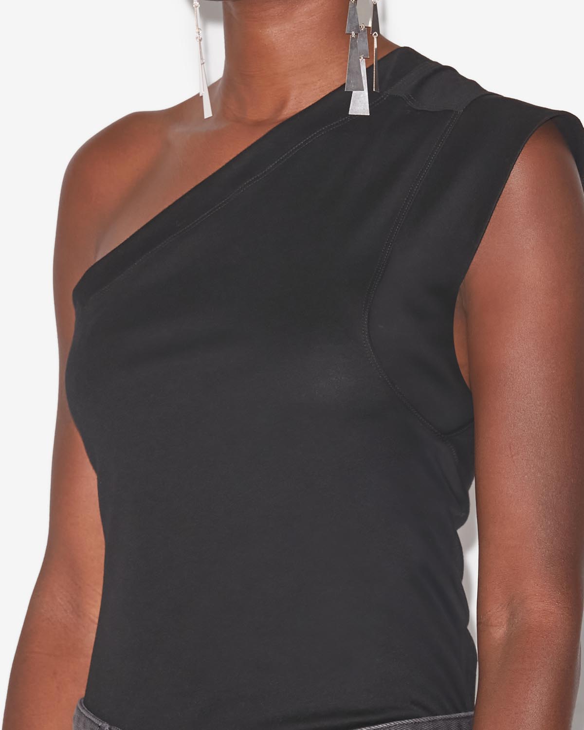 Maureen sleeveless jersey t-shirt - Black - Woman - 2