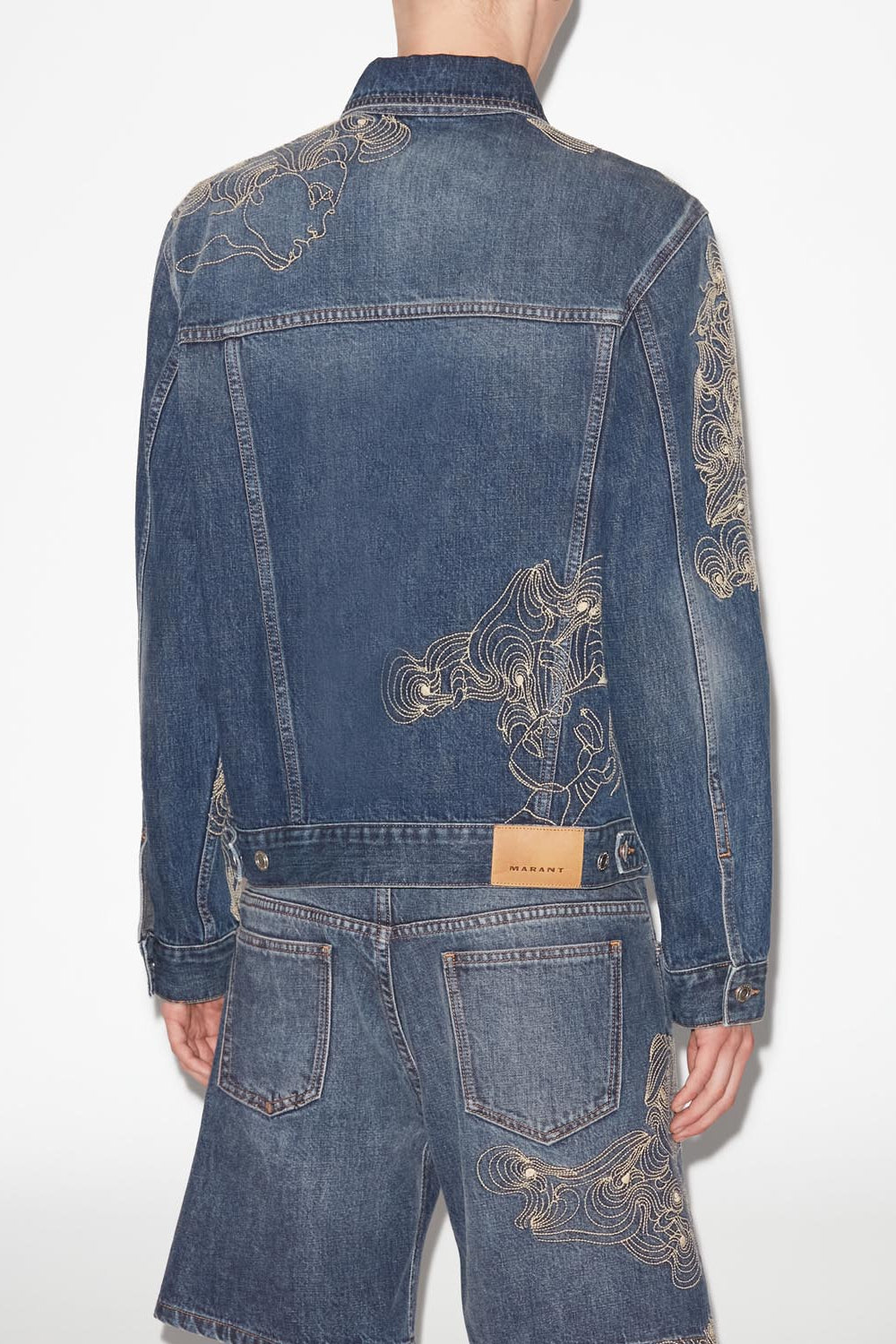 Veste en denim brodé jango - Bleu - Man - 6