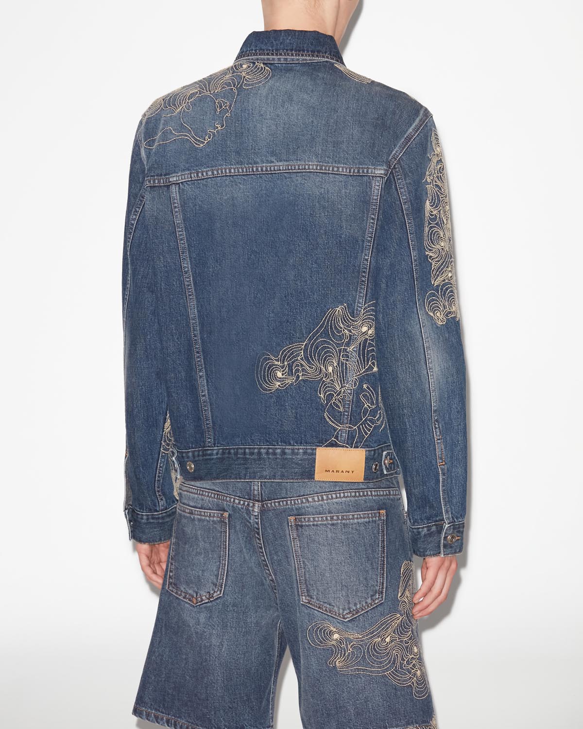 Veste en denim brodé jango - Bleu - Man - 4