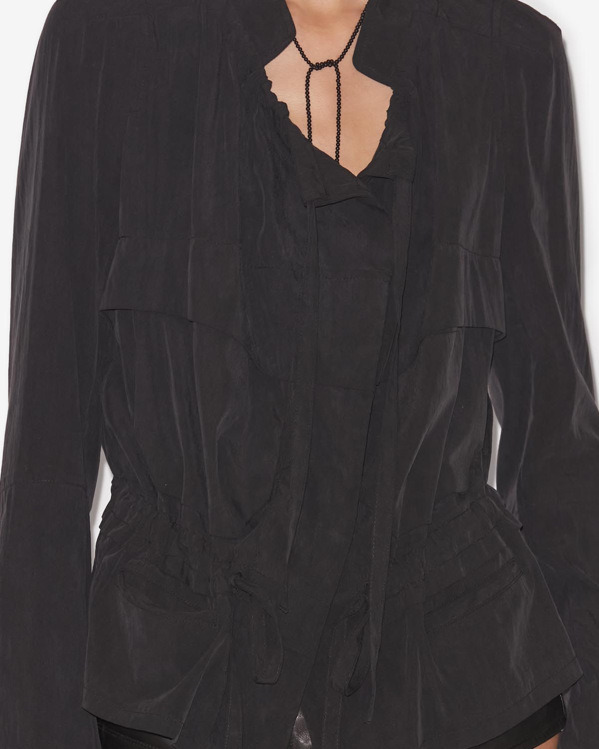 Nancy short flowing jacket - Black - Woman - 2
