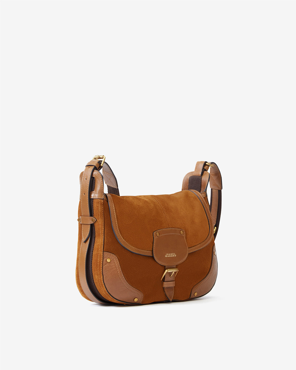Umhängetasche sierra s aus kalbs-veloursleder - Cognac - Woman - 5