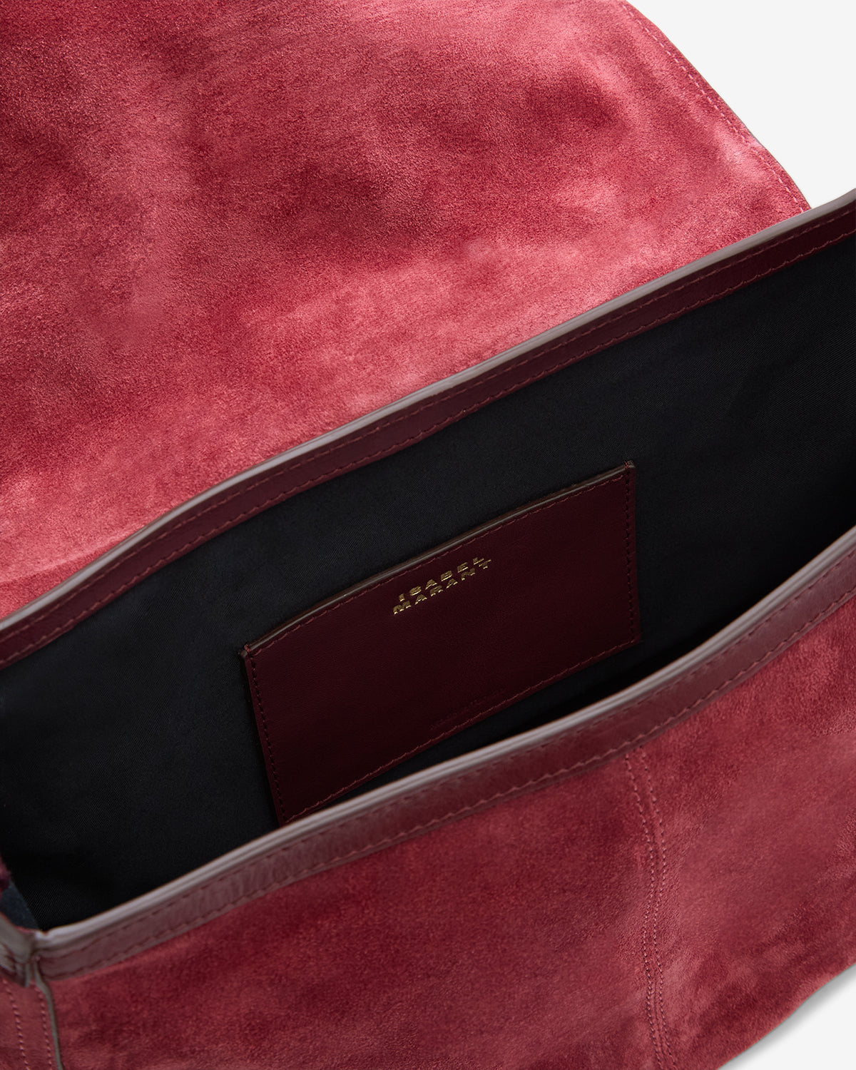 Umhängetasche sierra s aus kalbs-veloursleder - Berry - Woman - 4