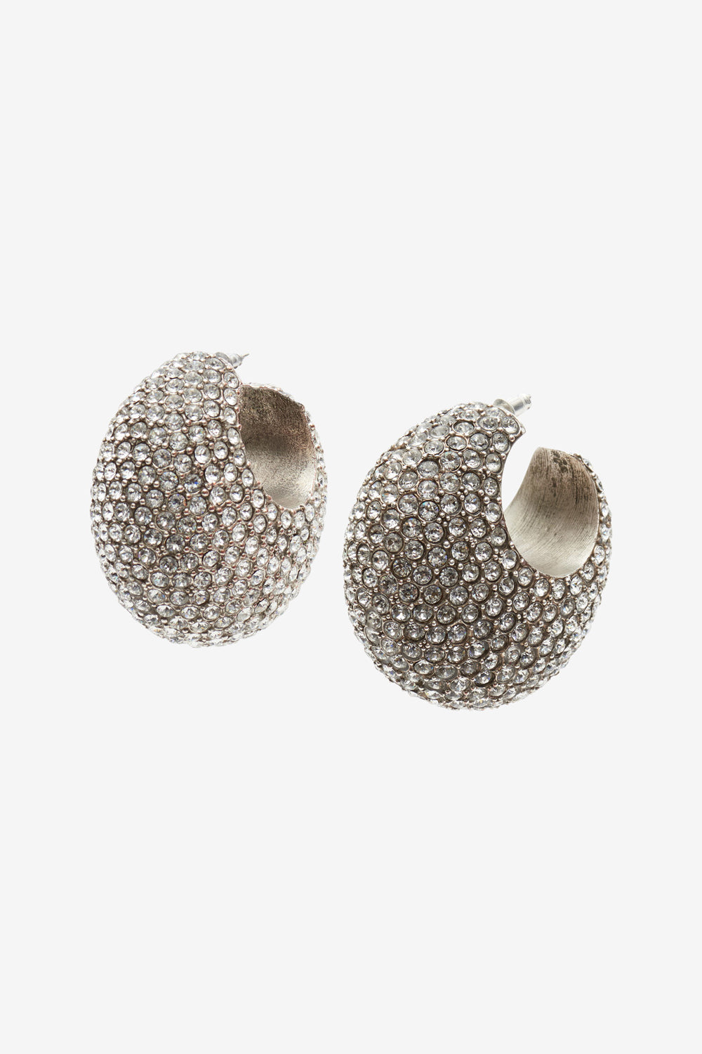 Pendientes de aro enjoy con pedrería - Plata - Woman - 1