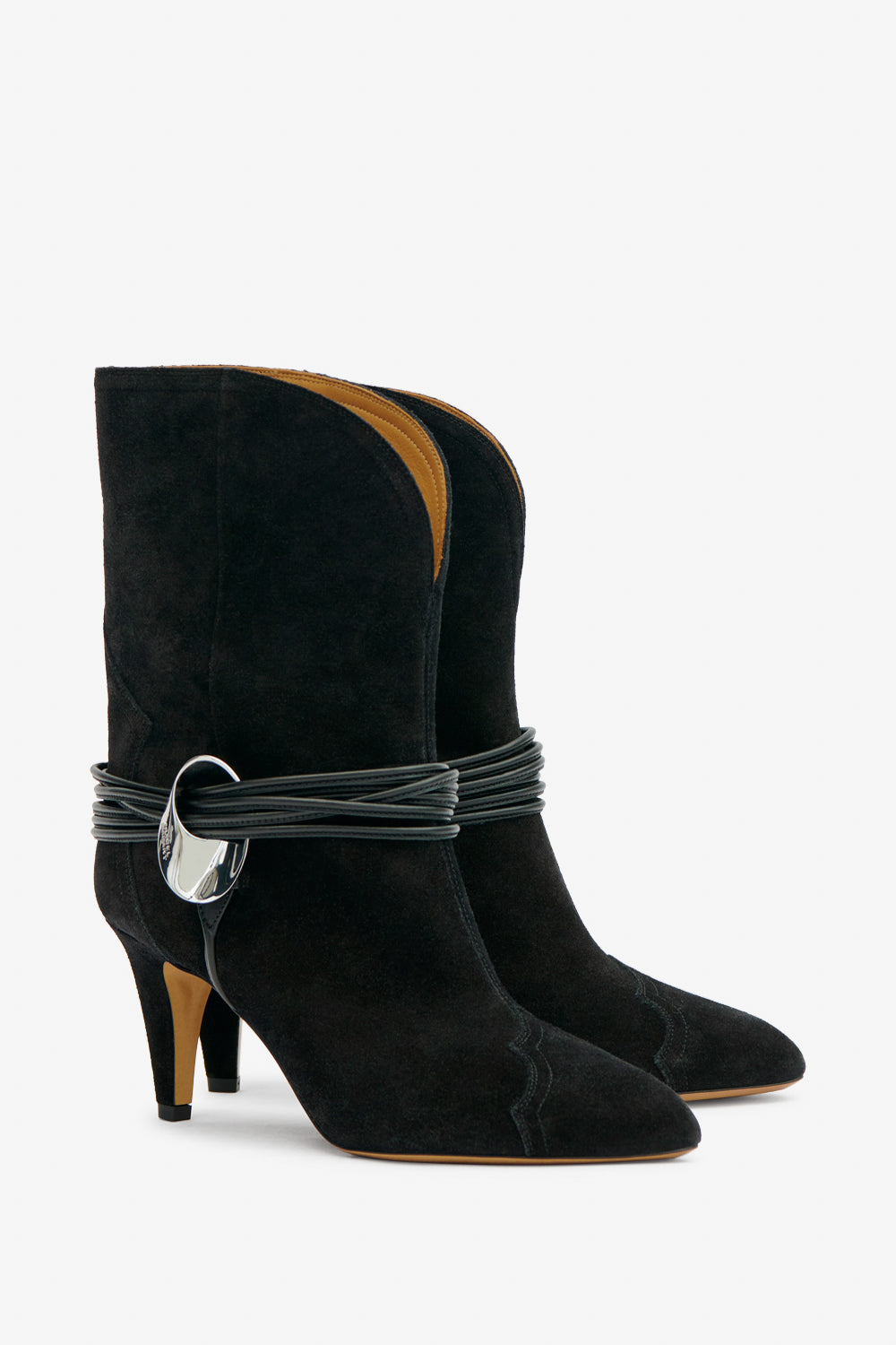 Botas de tacón de piel dytho - Negro - Woman - 3