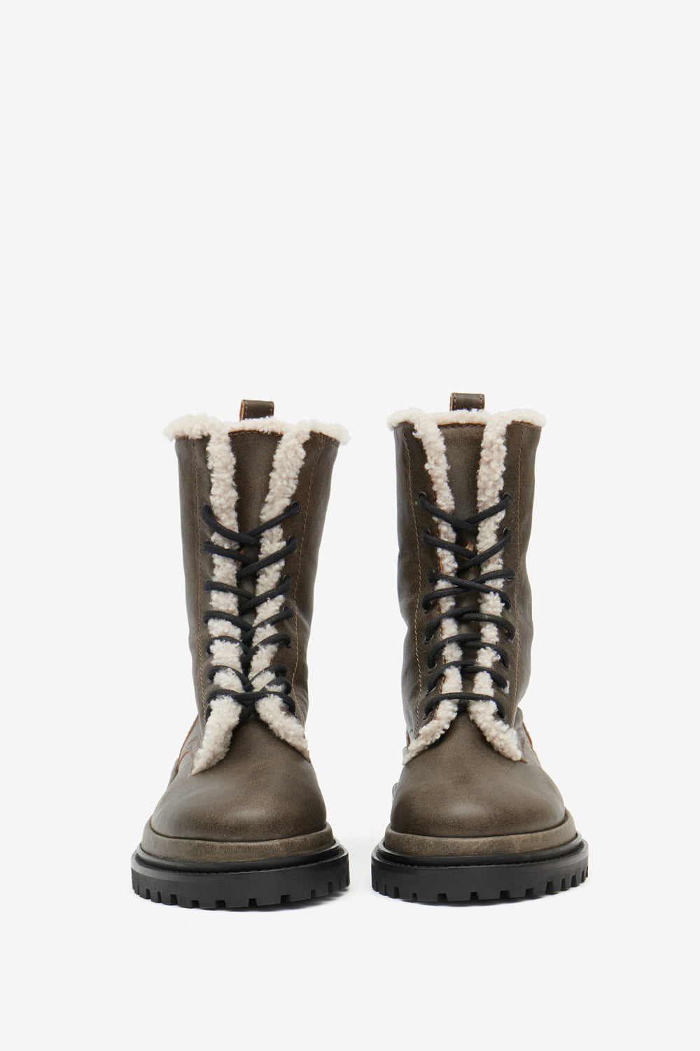 Botas ghiso de cuero suave forradas - Vintage brown - Woman - 4