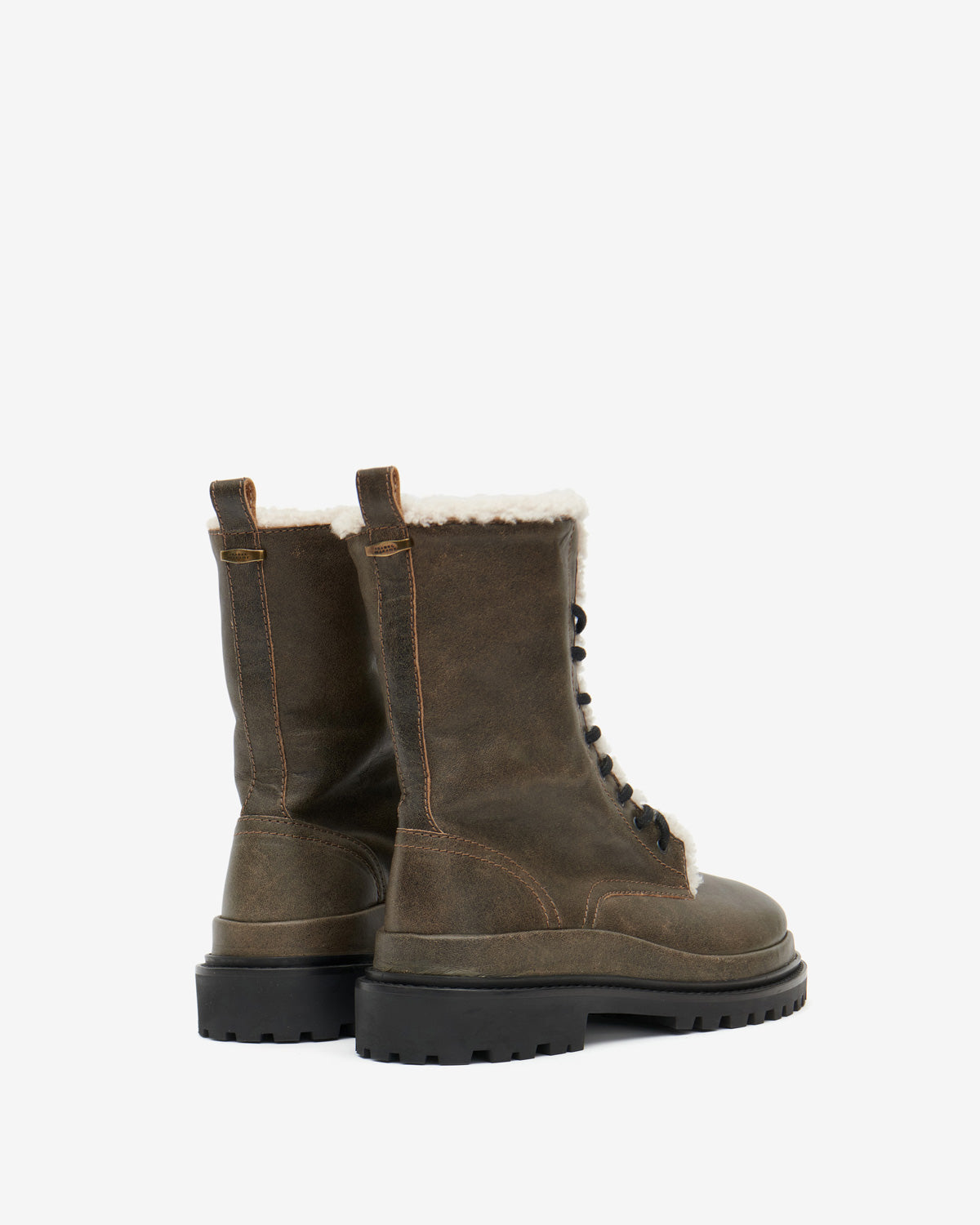 Botas ghiso de cuero suave forradas - Vintage brown - Woman - 2